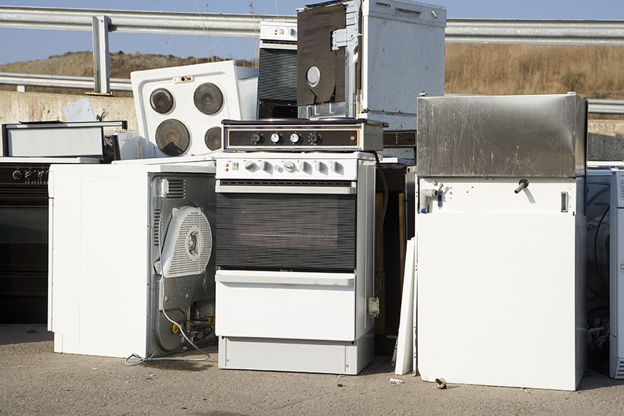 old pile of appliances